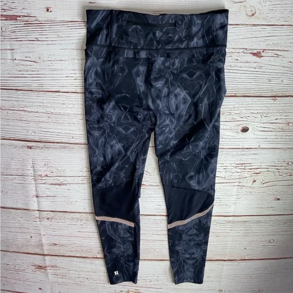 Sweaty Betty Zero Gravity HR 7/8 Running Leggings Black/Gray Marble Tie Dye Sz S - Picture 6 of 10